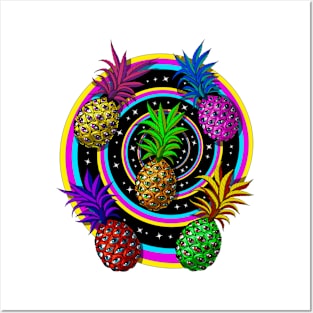 Psychedelic Pineapples Posters and Art